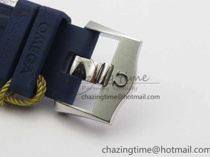 0427 2018 Seamaster Diver 300M SS RG VSF 1:1 Best Edition RG Bezel Blue Dial on Blue Rubber Strap A Contemporary 7927